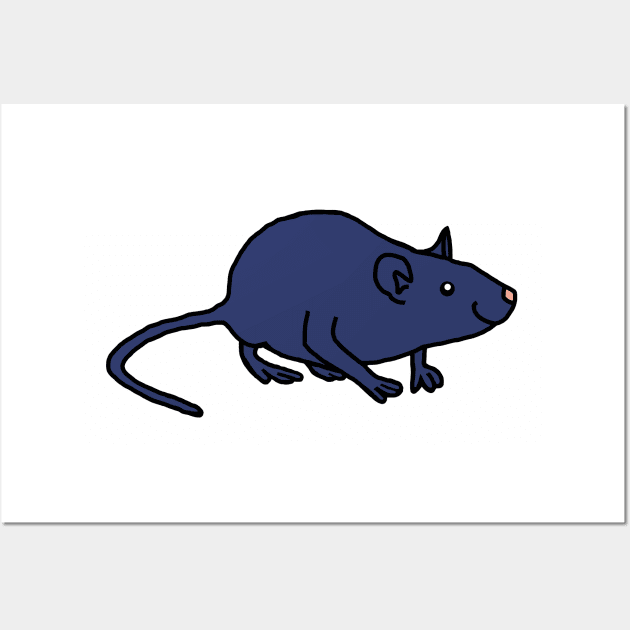 Blue Rat Wall Art by ellenhenryart